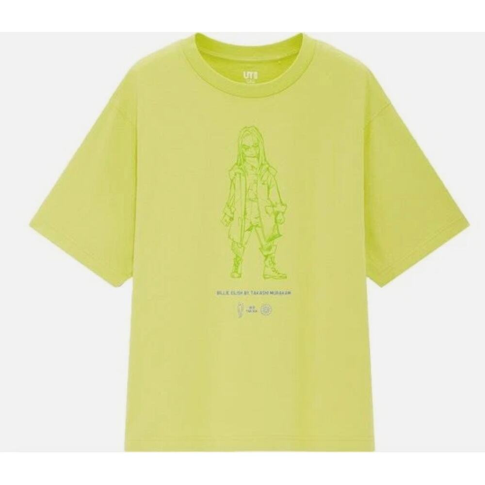 Takashi Murakami x Billie Eilish UNIQLO Green T Shirt Unisex Small